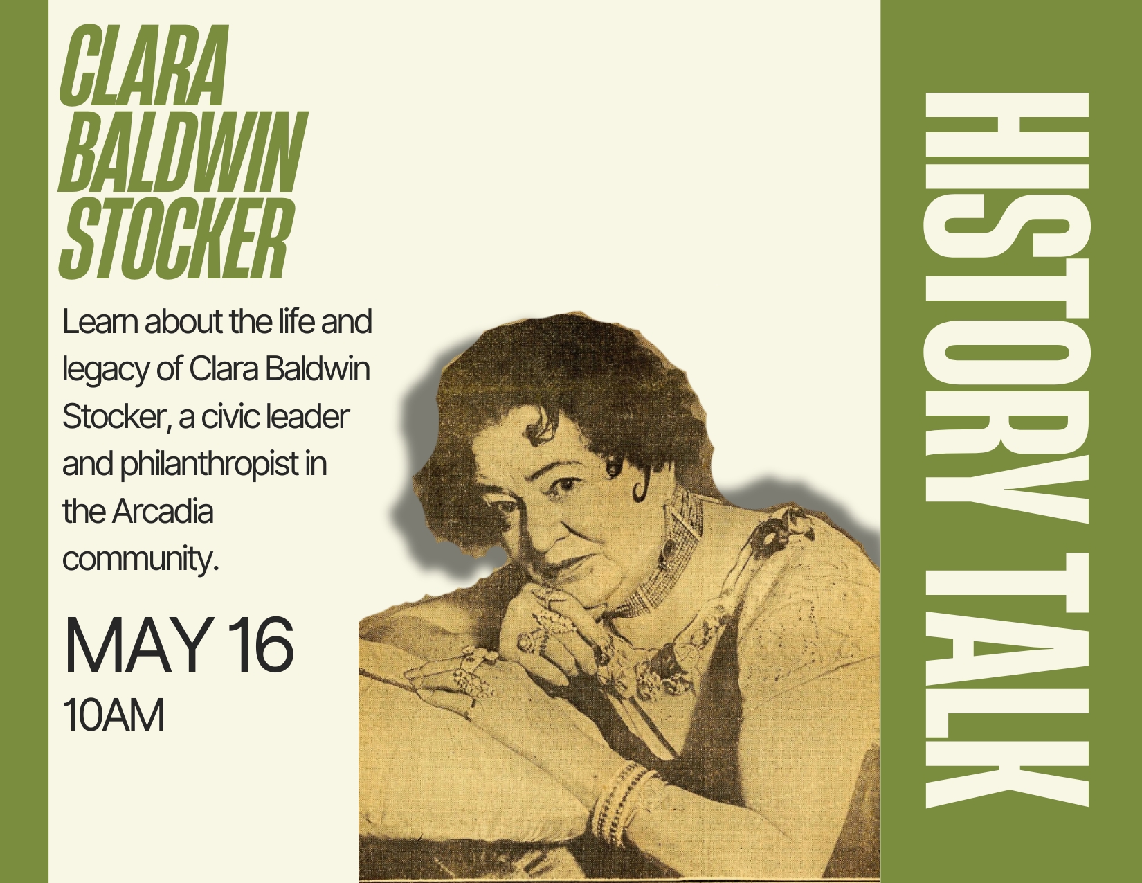 Clara Baldwin Stocker Talk  May 16